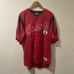 Los Angeles Angels Men's Size Large Embroidered Button Down Jersey C1 4687